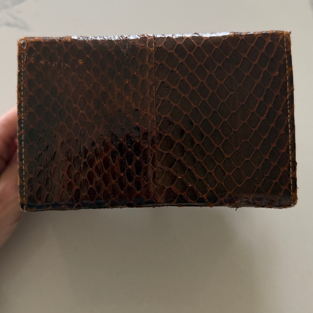 Vintage Brown Snakeskin Purse - Picture 2 of 6